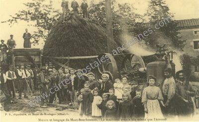 Carte postale ancienne Moeurs et Langage du Haut Bourdonnais — Non Localisée (Saône-et-Loire)