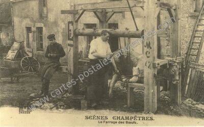 Carte postale ancienne Scenes Champetres — Non Localisée (Saône-et-Loire)