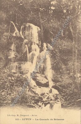 Carte postale ancienne La Cascade de Brisecou — Autun (Saône-et-Loire)