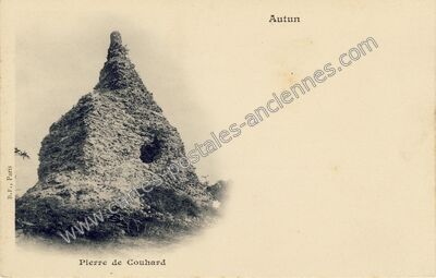 Carte postale ancienne Pierre de Couhard — Autun (Saône-et-Loire)