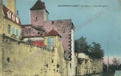 Carte postale ancienne Les Remparts — Bourbon-Lancy (Saône-et-Loire)