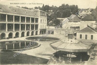 Carte postale ancienne Les Trois Sources — Bourbon-Lancy (Saône-et-Loire)