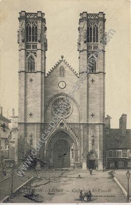 Carte postale ancienne Cathédrale St-Vincent — Chalon-sur-Saône (Saône-et-Loire)