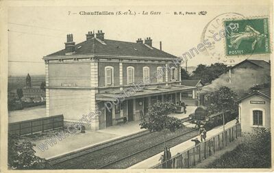 Carte postale ancienne La Gare — Chauffailles (Saône-et-Loire)