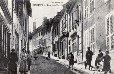 Carte postale ancienne Rue des Pavés — Cuisery (Saône-et-Loire)