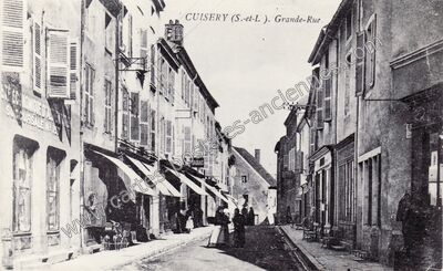Carte postale ancienne Grande-Rue — Cuisery (Saône-et-Loire)