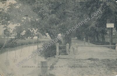 Carte postale ancienne Les Promenades, La Sale — Louhans (Saône-et-Loire)