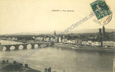 Carte postale ancienne Vue Générale — Mâcon (Saône-et-Loire)
