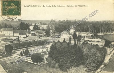 Carte postale ancienne Le Jardin de la Visitation - Noisetier de l'Apparition — Paray-le-Monial (Saône-et-Loire)
