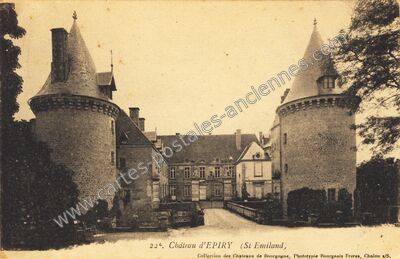 Carte postale ancienne Chateau d'Epiry — Saint-Émiland (Saône-et-Loire)