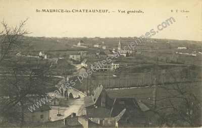 Carte postale ancienne Vue générale — Saint-Maurice-lès-Châteauneuf (Saône-et-Loire)