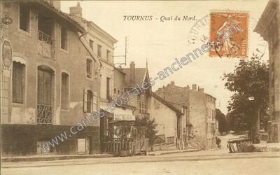 Carte postale ancienne Quai du Nord — Tournus (Saône-et-Loire)