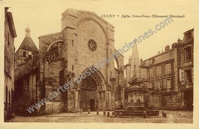 Carte postale ancienne Eglise Notre-Dame (Monument Historique) — Cluny (Saône-et-Loire)