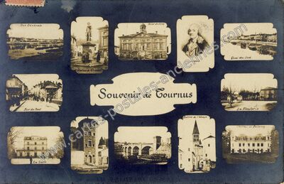 Carte postale ancienne Souvenir — Tournus (Saône-et-Loire)