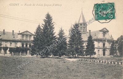 Carte postale ancienne Façade du Palais Jacques d'Athoze — Cluny (Saône-et-Loire)