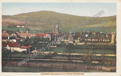 Carte postale ancienne Vue Générale — Cluny (Saône-et-Loire)