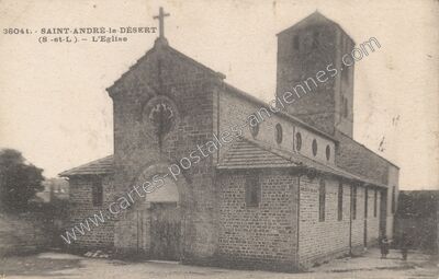 Carte postale ancienne L'Eglise — Saint-André-le-Désert (Saône-et-Loire)