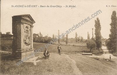 Carte postale ancienne Route du Gros-Chizy. - St Michel — Saint-André-le-Désert (Saône-et-Loire)