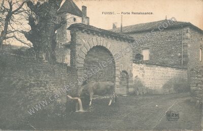 Carte postale ancienne Porte Renaissance — Fuissé (Saône-et-Loire)