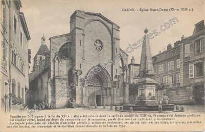 Carte postale ancienne Église Notre-Dame (XIe et XIIIe s.) — Cluny (Saône-et-Loire)