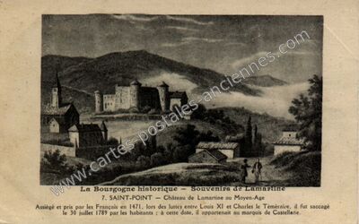 Carte postale ancienne Lamartine — Saint-Point (Saône-et-Loire)