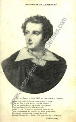 Carte postale ancienne Lamartine — Saint-Point (Saône-et-Loire)