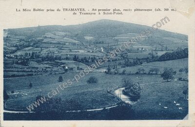 Carte postale ancienne La Mère Boitier, route pittoresque — Tramayes (Saône-et-Loire)