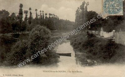 Carte postale ancienne Le Petit Doubs — Verdun sur le Doubs (Saône-et-Loire)