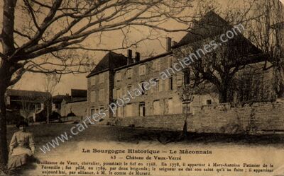Carte postale ancienne Chateau de Vaux Verze — Verzé (Saône-et-Loire)