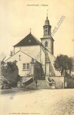 Carte postale ancienne L'Eglise — Champvans (Haute-Saône)