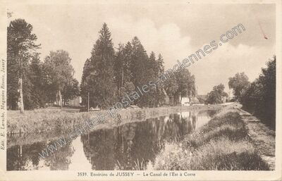 Carte postale ancienne Le Canal de l'Est à Corre — Corre (Haute-Saône)