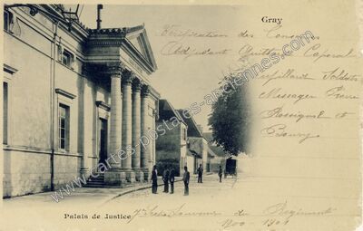 Carte postale ancienne Palais de Justice — Gray (Haute-Saône)