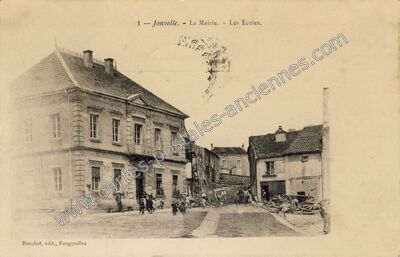 Carte postale ancienne La Mairie. - Les Écoles — Jonvelle (Haute-Saône)