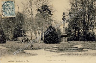 Carte postale ancienne Jardin de la Ville — Jussey (Haute-Saône)
