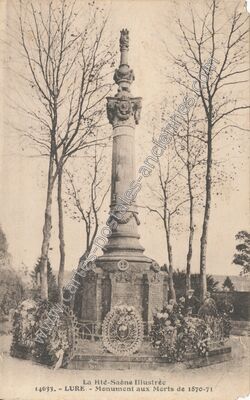 Carte postale ancienne Monument aux Morts de 1870-71 — Lure (Haute-Saône)