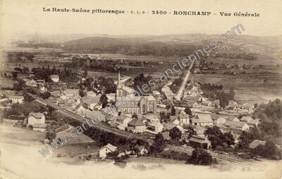 Carte postale ancienne La Haute-Saône pittoresque - Vue Générale — Ronchamp (Haute-Saône)