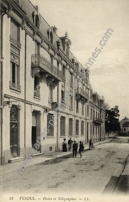 Carte postale ancienne Postes et Télégraphes — Vesoul (Haute-Saône)