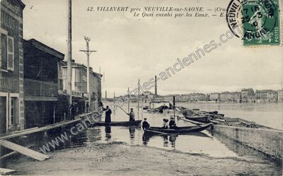 Carte postale ancienne Villevert — Albigny-sur-Saône (Rhône)