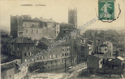 Carte postale ancienne Le Château — L'Arbresle (Rhône)