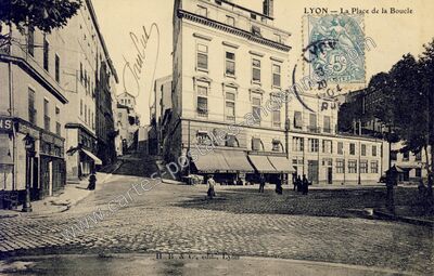 Carte postale ancienne La Place de la Boucle — Lyon (Rhône)