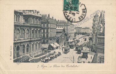 Carte postale ancienne Place des Cordeliers — Lyon (Rhône)