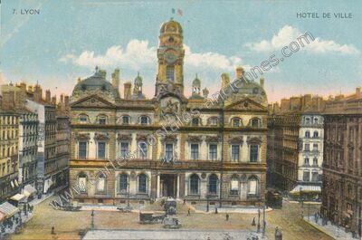 Carte postale ancienne Hôtel de Ville — Lyon (Rhône)