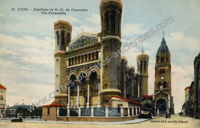 Carte postale ancienne Basilique de N.-D. de Fourvière — Lyon (Rhône)
