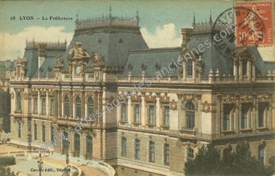 Carte postale ancienne La Préfecture — Lyon (Rhône)