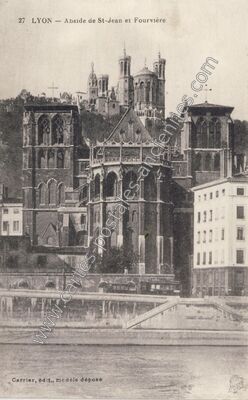 Carte postale ancienne Abside de St-Jean et Fourvière — Lyon (Rhône)
