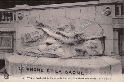 Carte postale ancienne Le Rhône et la Saône — Lyon (Rhône)
