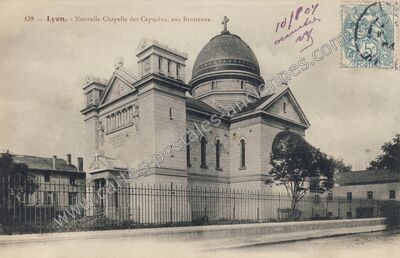 Carte postale ancienne Nouvelle Chapelle des Capucins, aux Brotteaux — Lyon (Rhône)