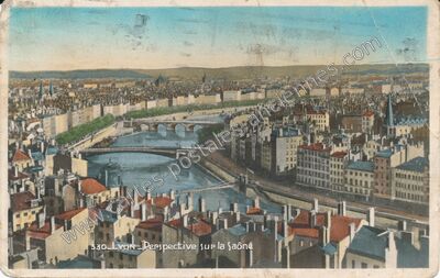 Carte postale ancienne Perspective sur la Saône — Lyon (Rhône)