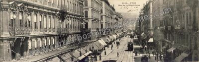 Carte postale ancienne Rue de la République — Lyon (Rhône)