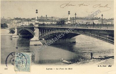 Carte postale ancienne Le Pont du Midi — Lyon (Rhône)